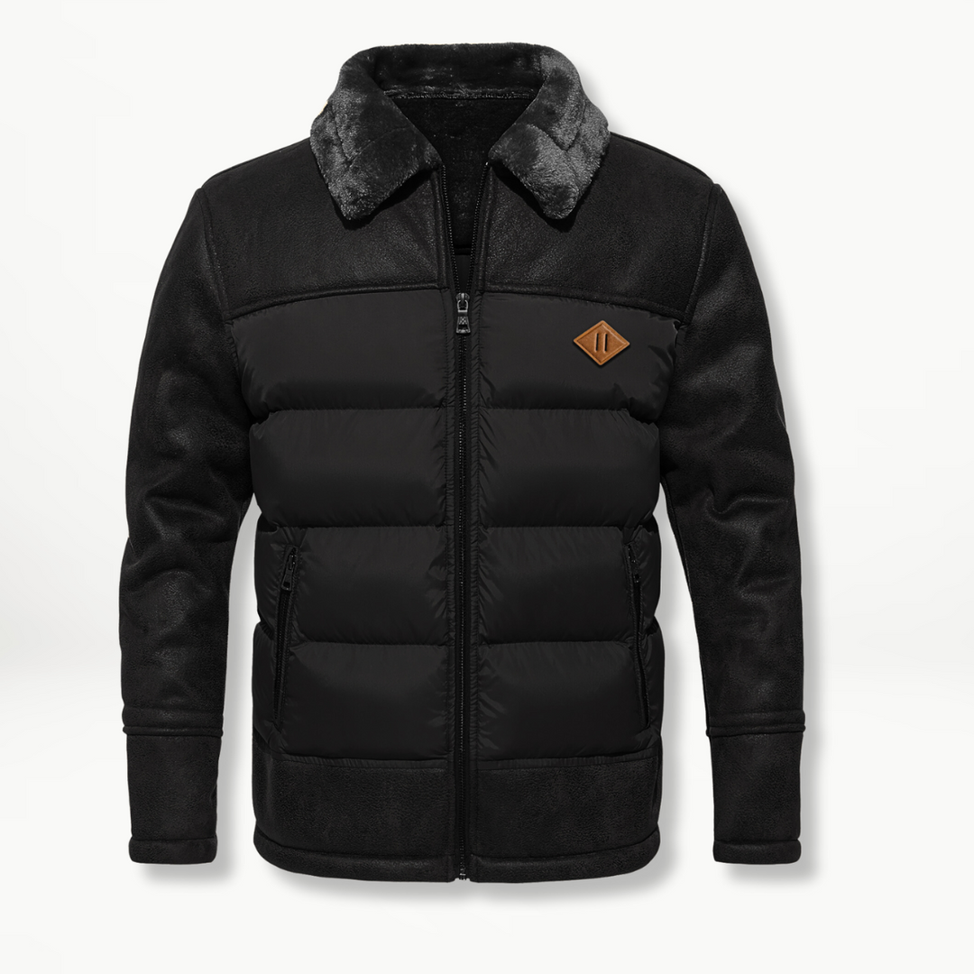 BRAD™ | Elegante Leder-Fleecejacke für Männer