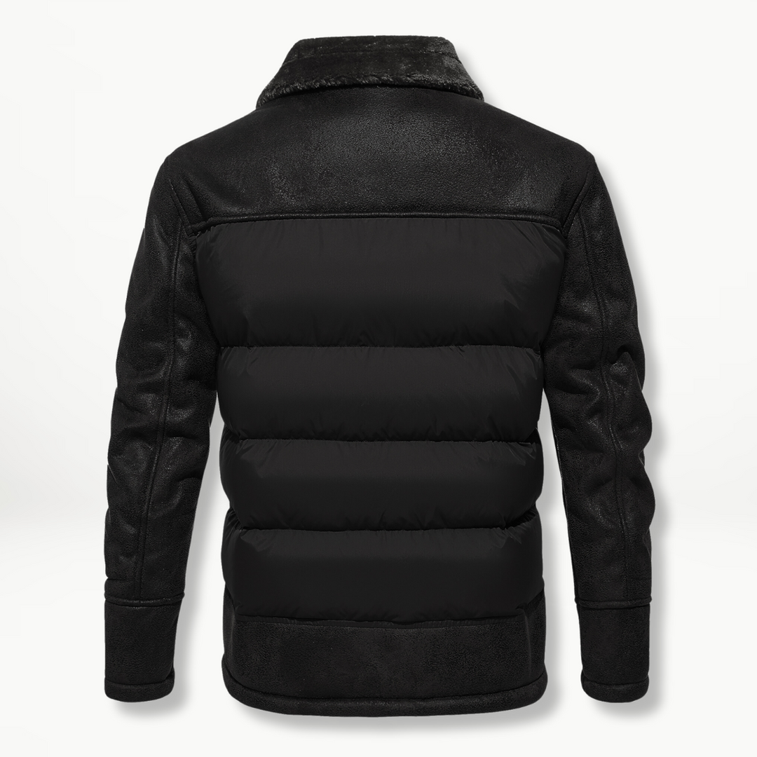 BRAD™ | Elegante Leder-Fleecejacke für Männer