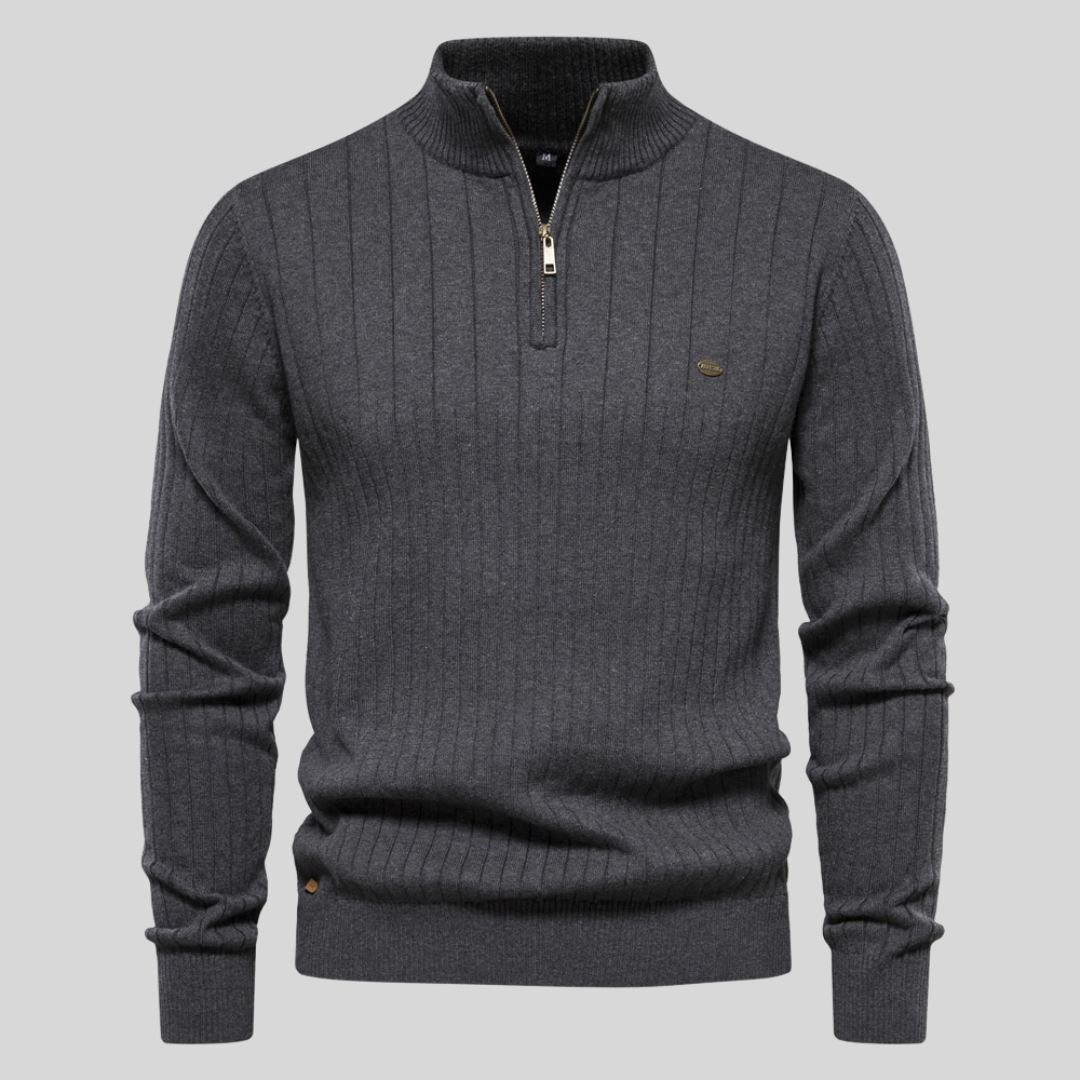 JAYSON™ | Halber Reißverschluss Moderner Pullover mit Stehkragen