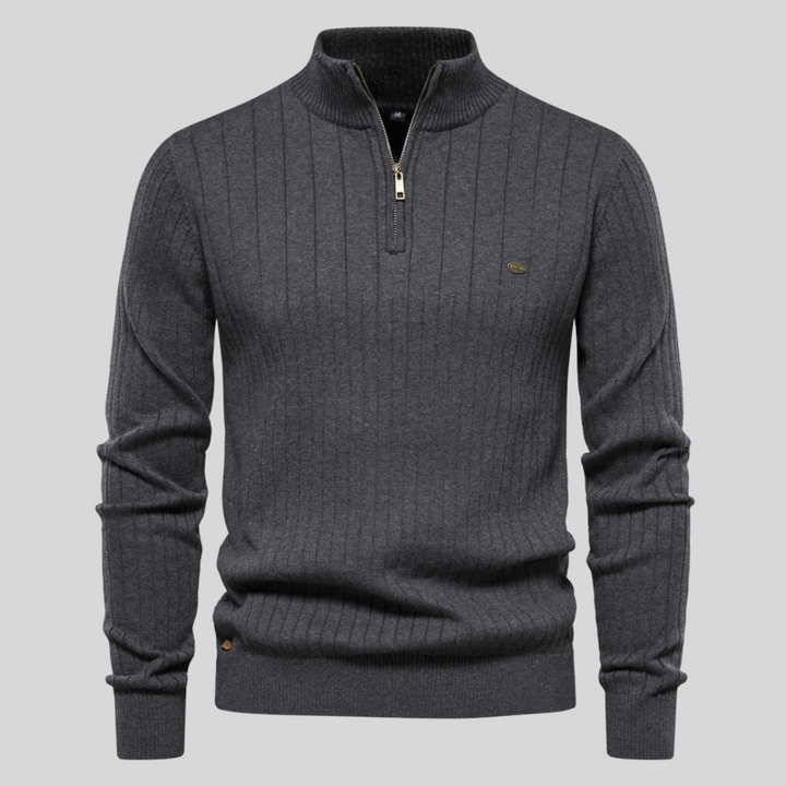 JAYSON™ | Halber Reißverschluss Moderner Pullover mit Stehkragen