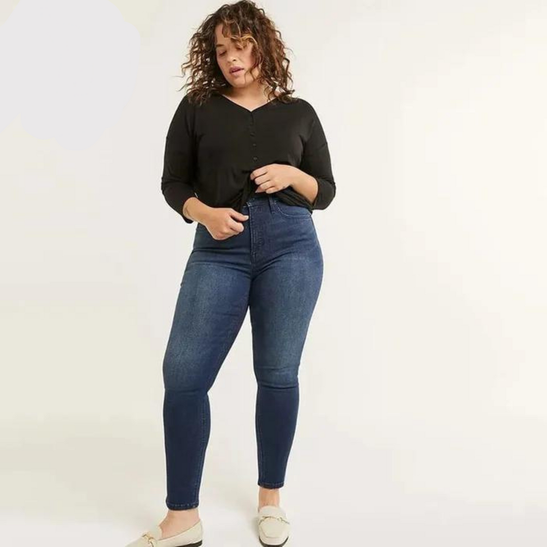 CurvaStyle™ | Strachy Bequeme Figurformende Jeans