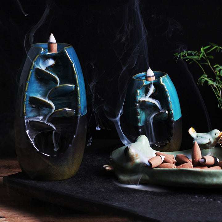 Waterfall incense burner