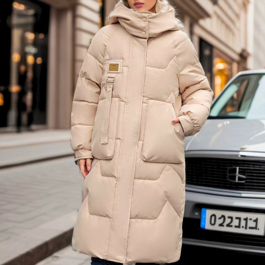 JENIE™ | Stilvolle lange wasserdichte Pufferjacke