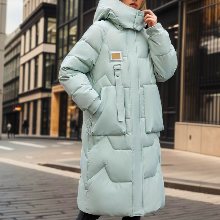 JENIE™ | Stilvolle lange wasserdichte Pufferjacke