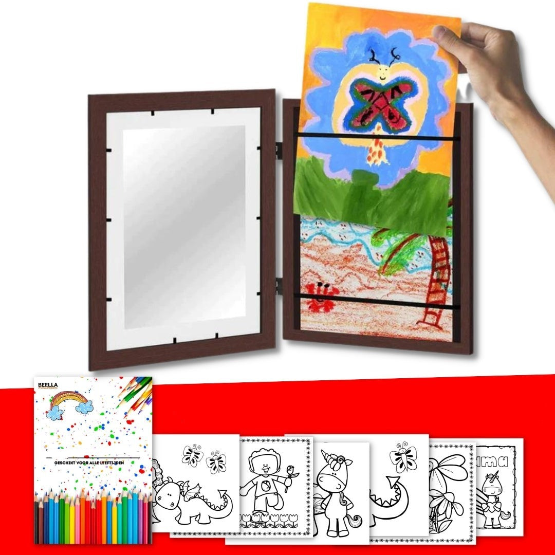 KIDOFRAME™ | Kinder Kunstwerk Projektrahmen (1+1 GRATIS & Kostenloses Malbuch)