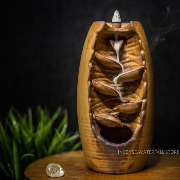 Waterfall incense burner