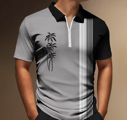 Philippe's™ Reißverschluss Polo Shirt