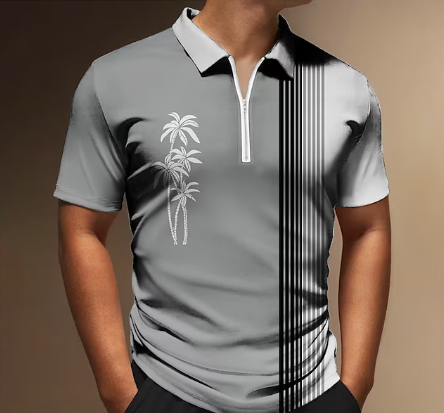 Philippe's™ Reißverschluss Polo Shirt