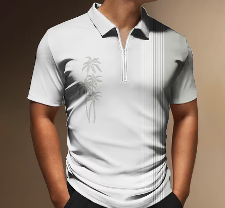 Philippe's™ Reißverschluss Polo Shirt