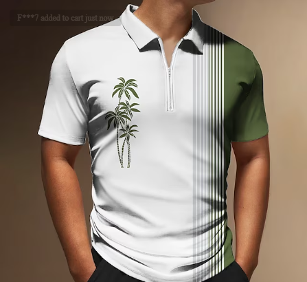 Philippe's™ Reißverschluss Polo Shirt