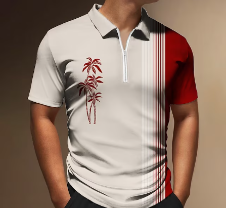 Philippe's™ Reißverschluss Polo Shirt