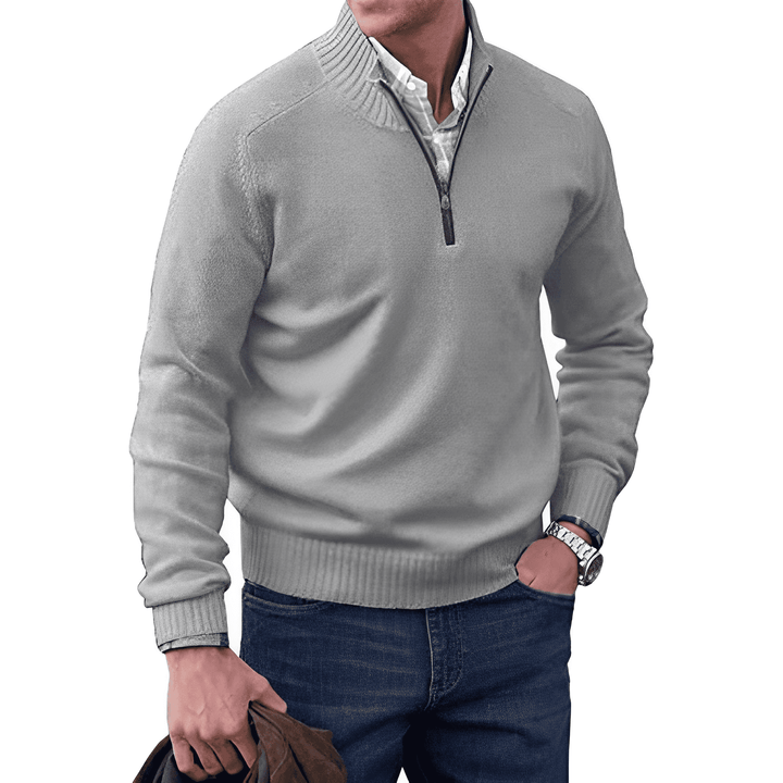 MASON™ | Herrenmode Stehkragen Zipper Thermopullover