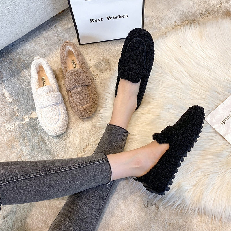 Saros™ | Winter Weiches Plüsch Schlupf auf Loafer Schuhe